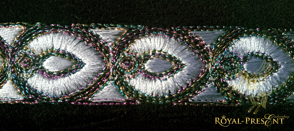 Machine Embroidery Designs Floral Borders - 4 in 1