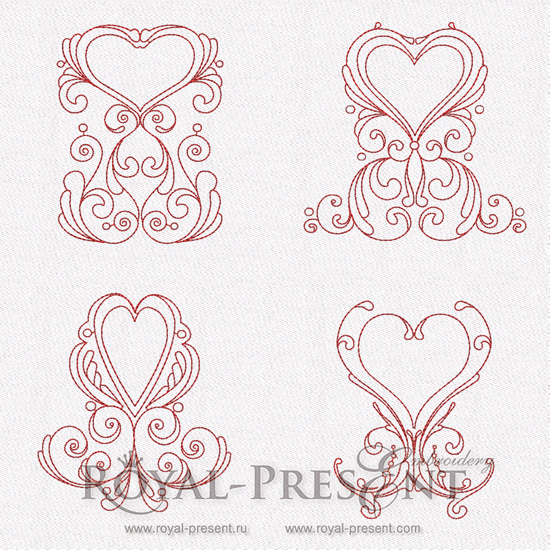 Machine Embroidery Designs St. Valentine´s Hearts