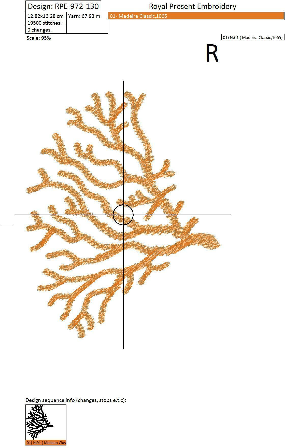 Set of Machine Embroidery Designs Corals
