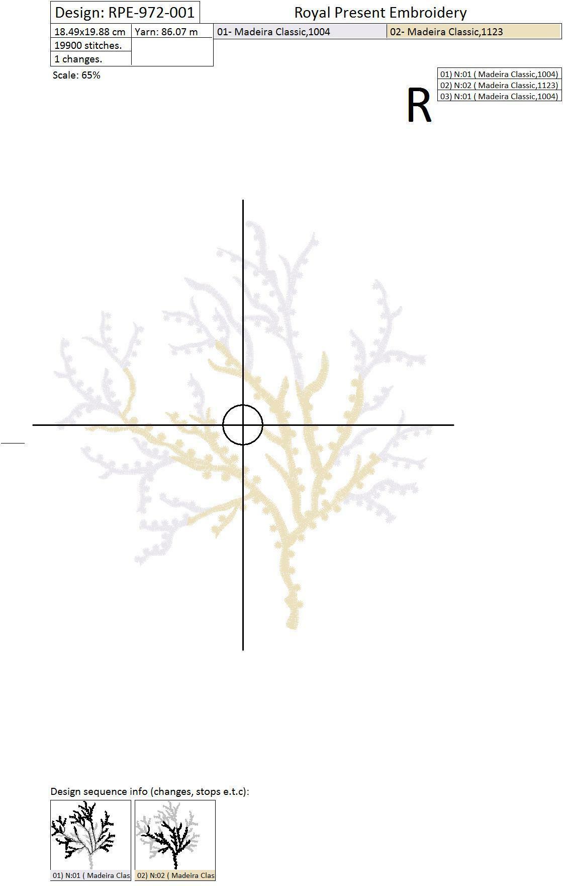 Set of Machine Embroidery Designs Corals