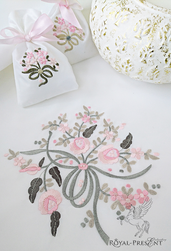 Machine Embroidery Design Flower bouquet - 3 in 1