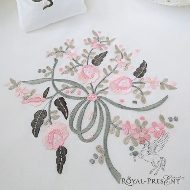 Machine Embroidery Design Flower bouquet - 3 in 1 RPE-590