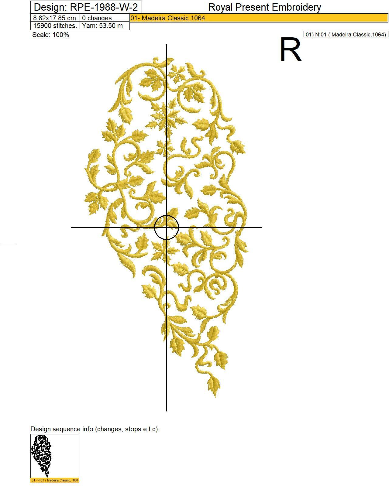 Floral Angel Wings Machine Embroidery Design
