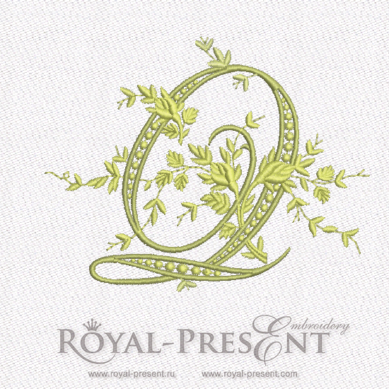 Machine Embroidery Design Monogram Q