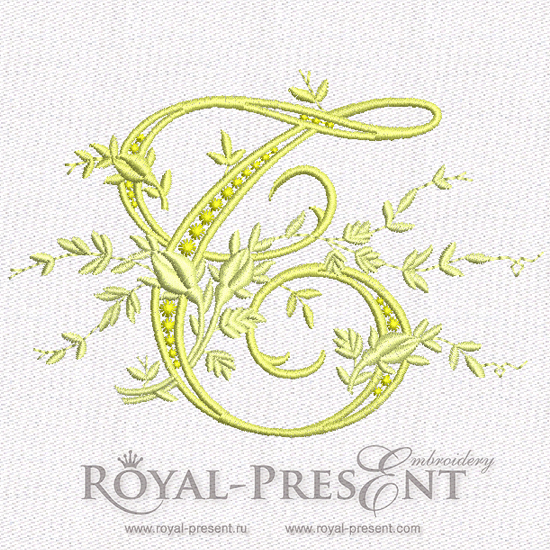 Machine Embroidery Design Monogram T