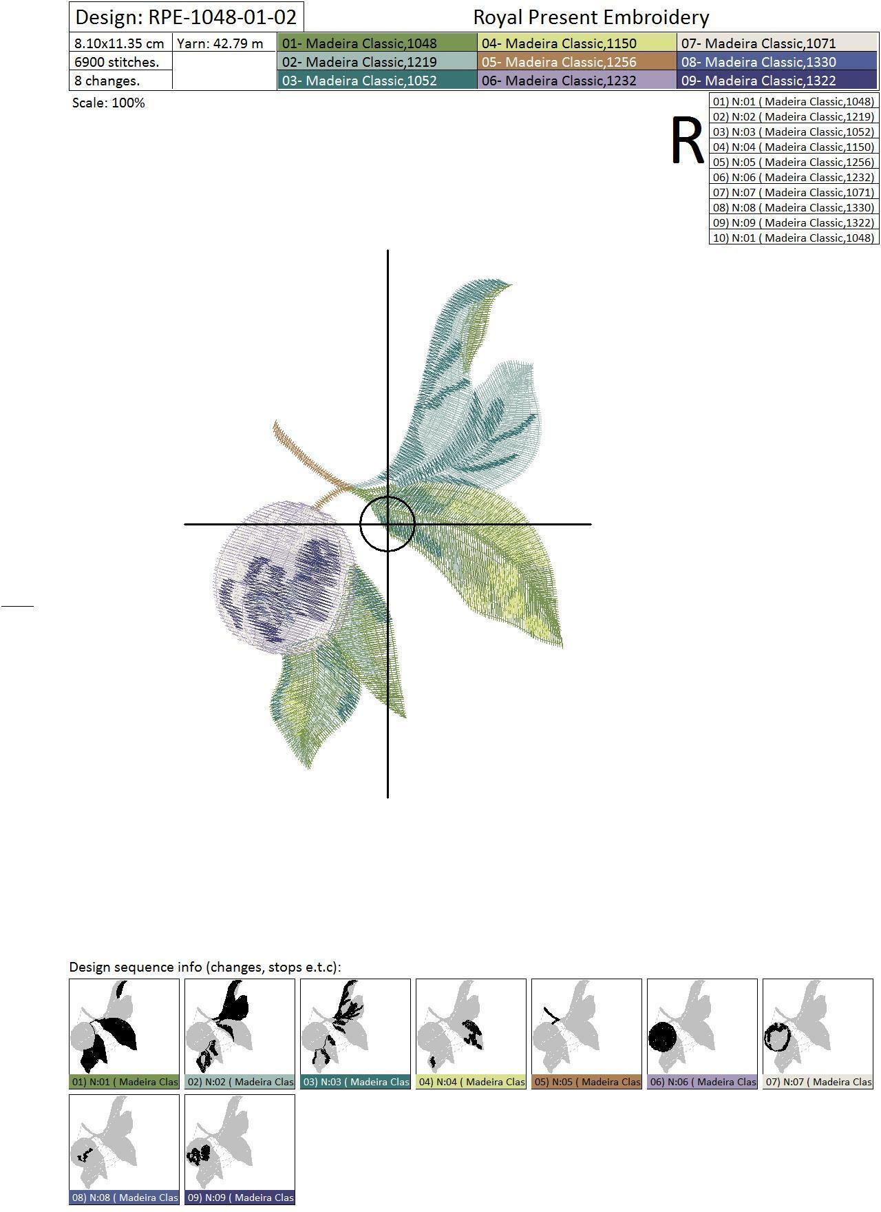 Plum branches Machine Embroidery designs
