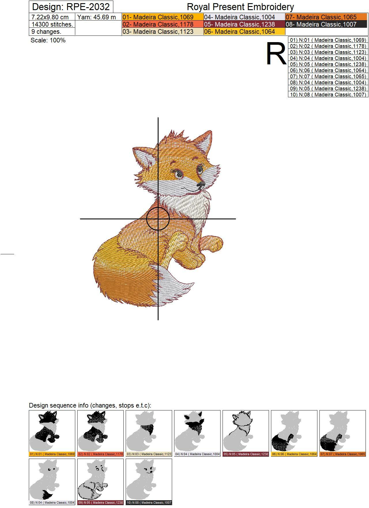Download Cute Fox Machine Embroidery Design - 2 sizes | Forest and ...