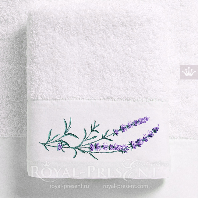 Lavender for a border Machine Embroidery Design Fragrant lavender