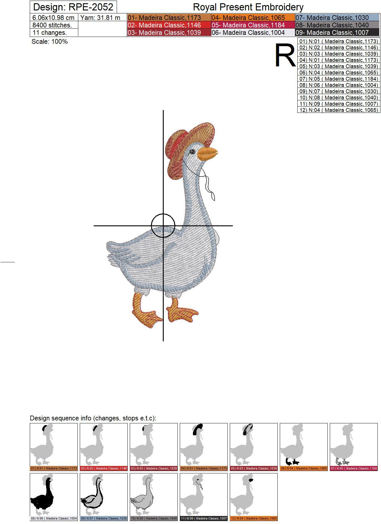 Two beautiful Geese Machine Embroidery Designs