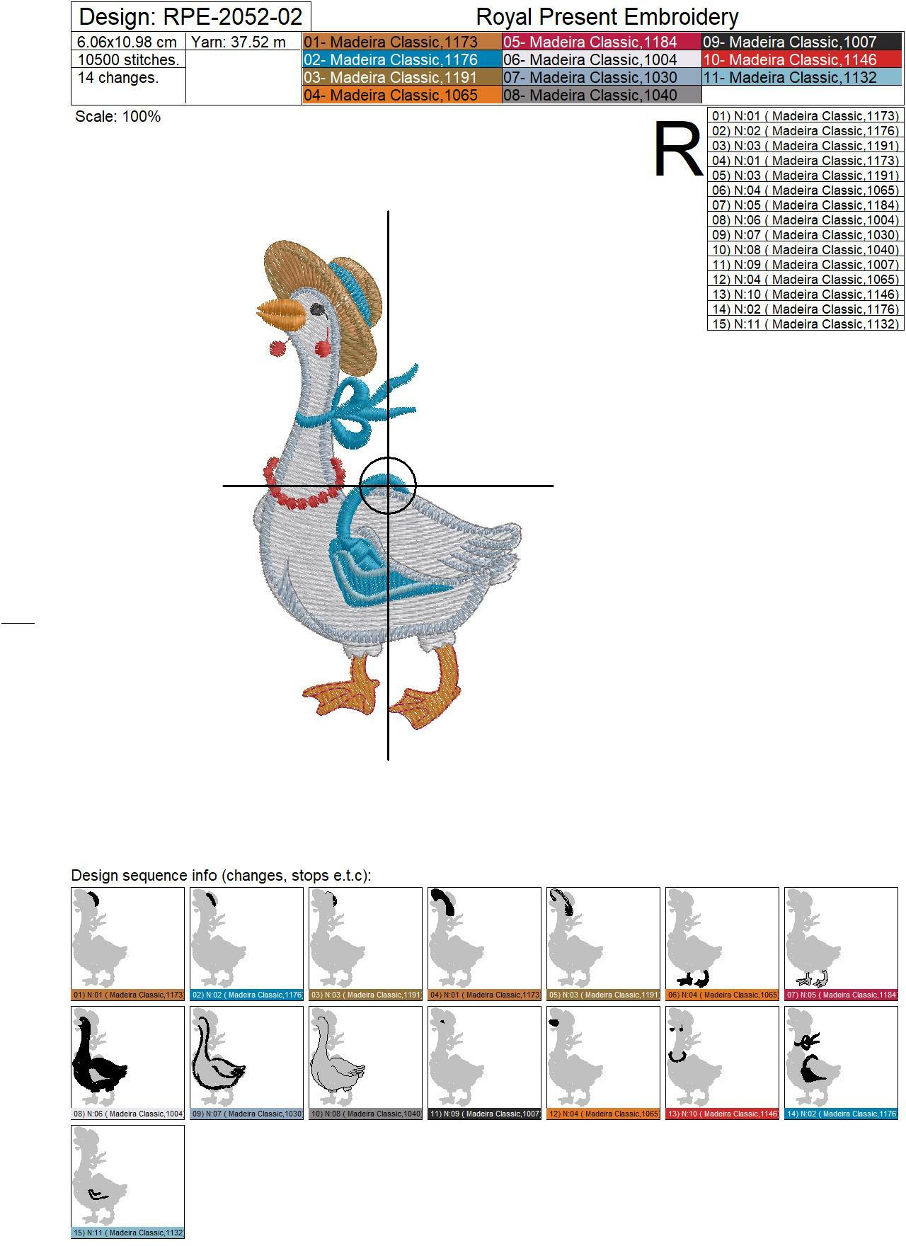 Two beautiful Geese Machine Embroidery Designs
