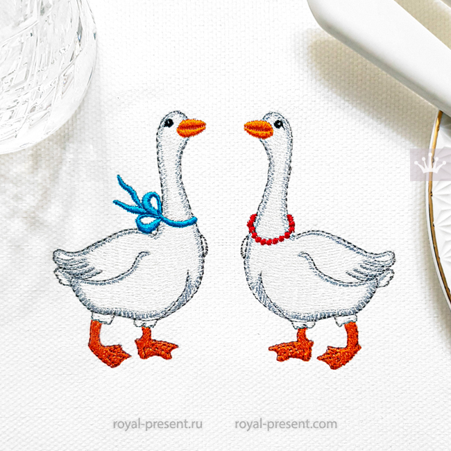 Fashionable Geese Machine Embroidery Designs RPE-2051