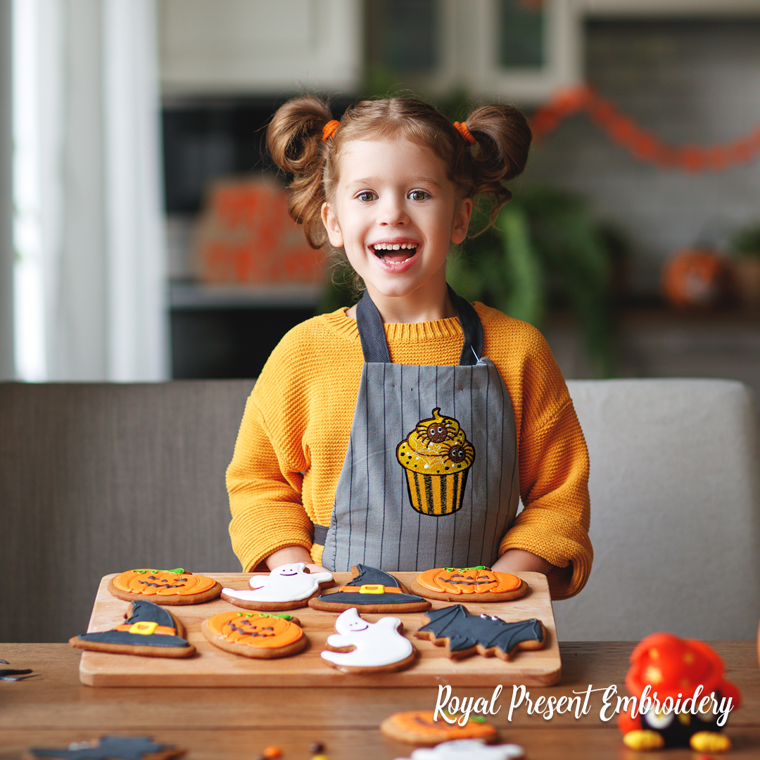 Terrible Halloween Cupcake Machine Embroidery Design - 3 sizes