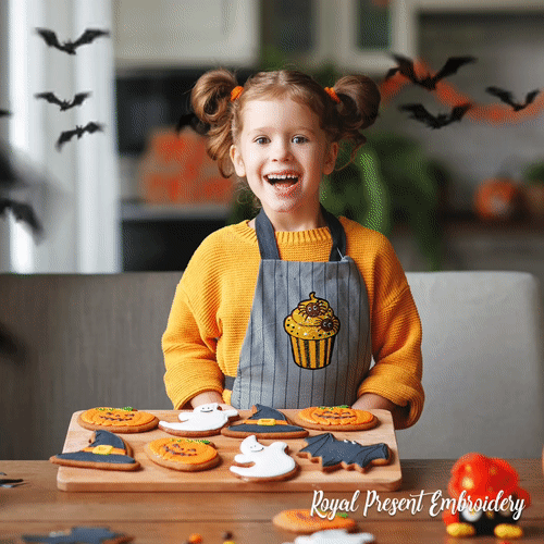 Terrible Halloween Cupcake Machine Embroidery Design - 3 sizes RPE-1489-5