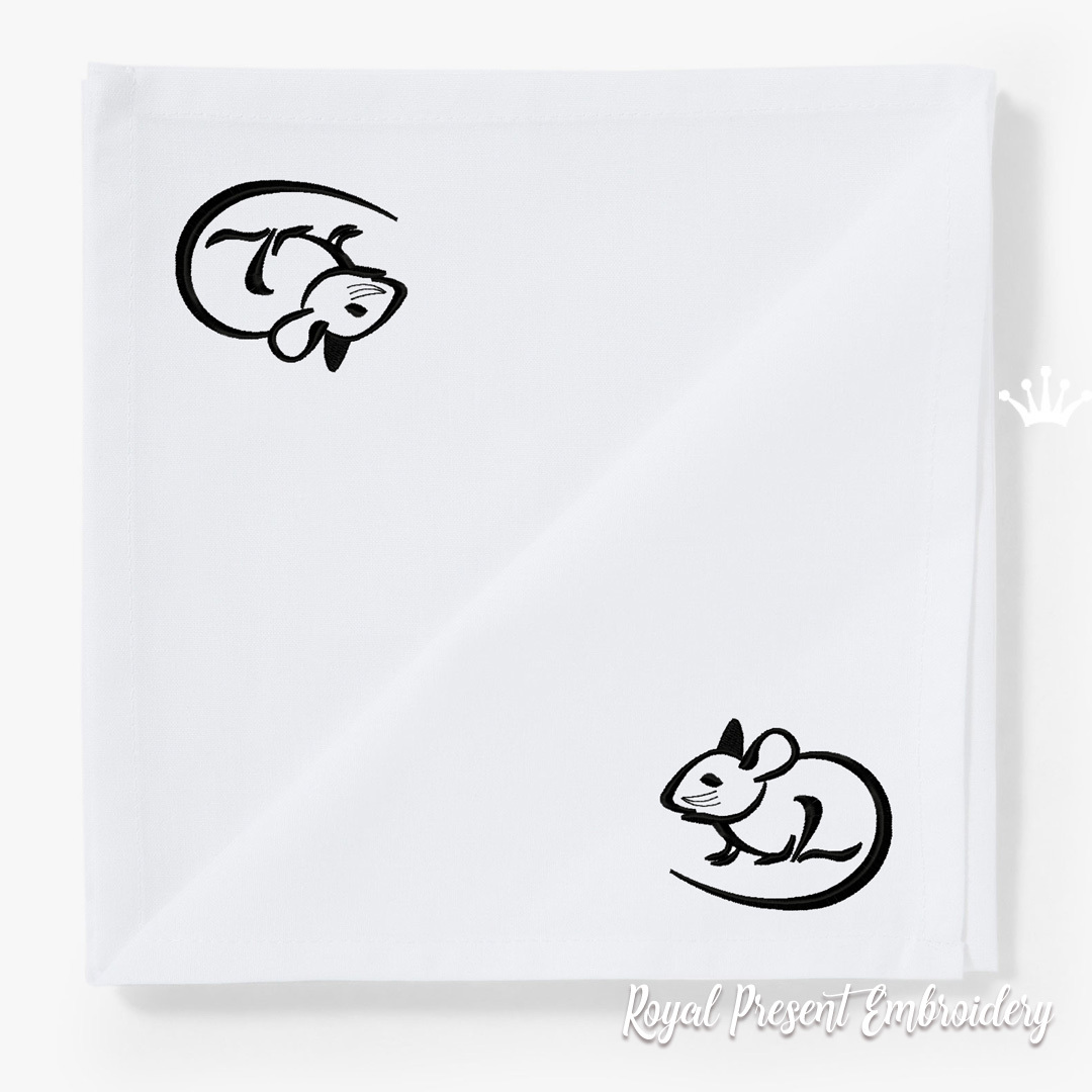 Contour Mouse Download Machine embroidery design