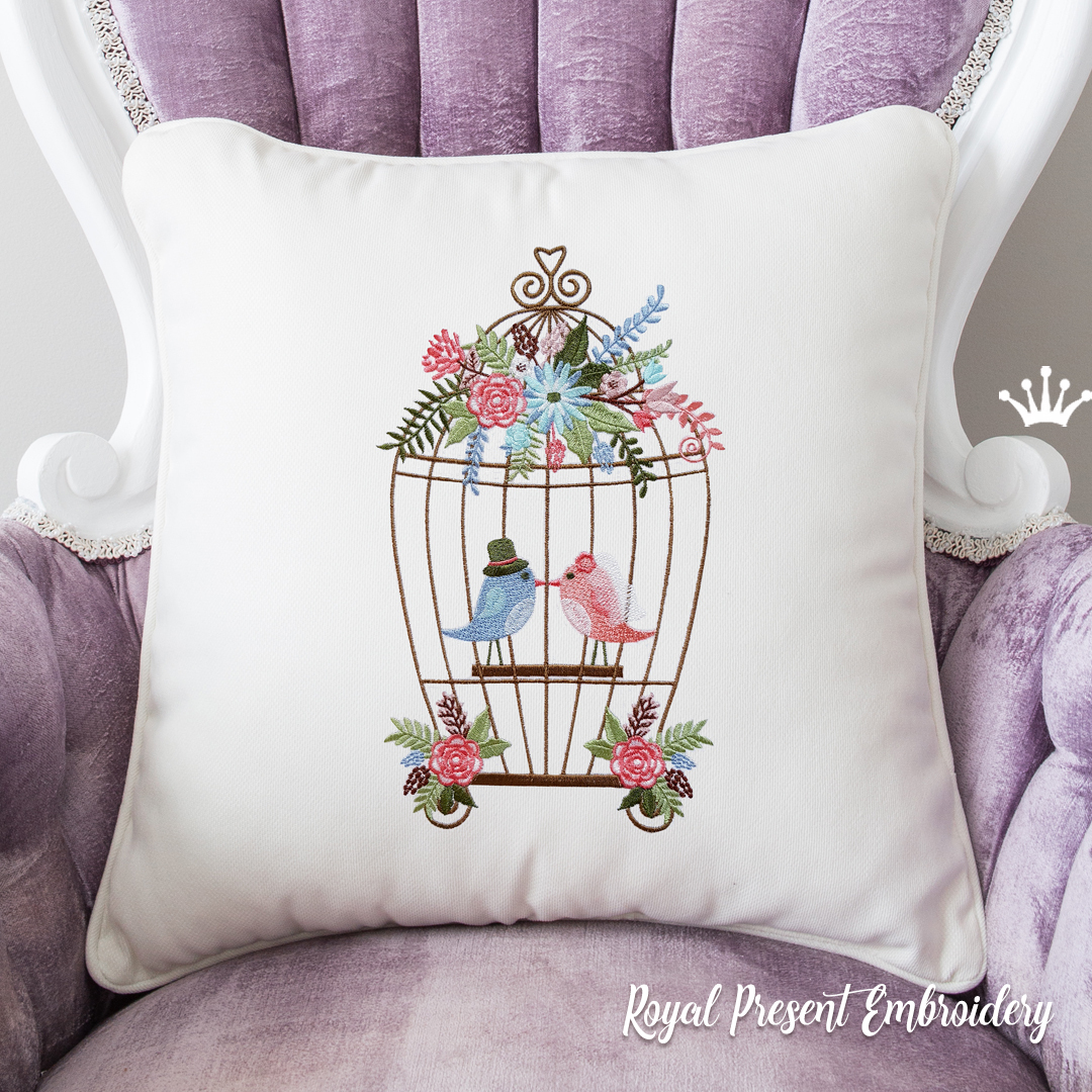 Wedding Birds Machine Embroidery Design - 7 sizes RPE-2050