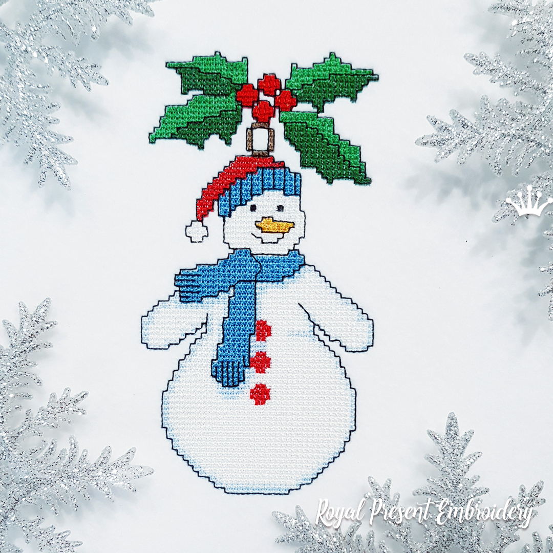 Snowman Christmas Toy Cross-stitch Machine Embroidery Design RPE-2099
