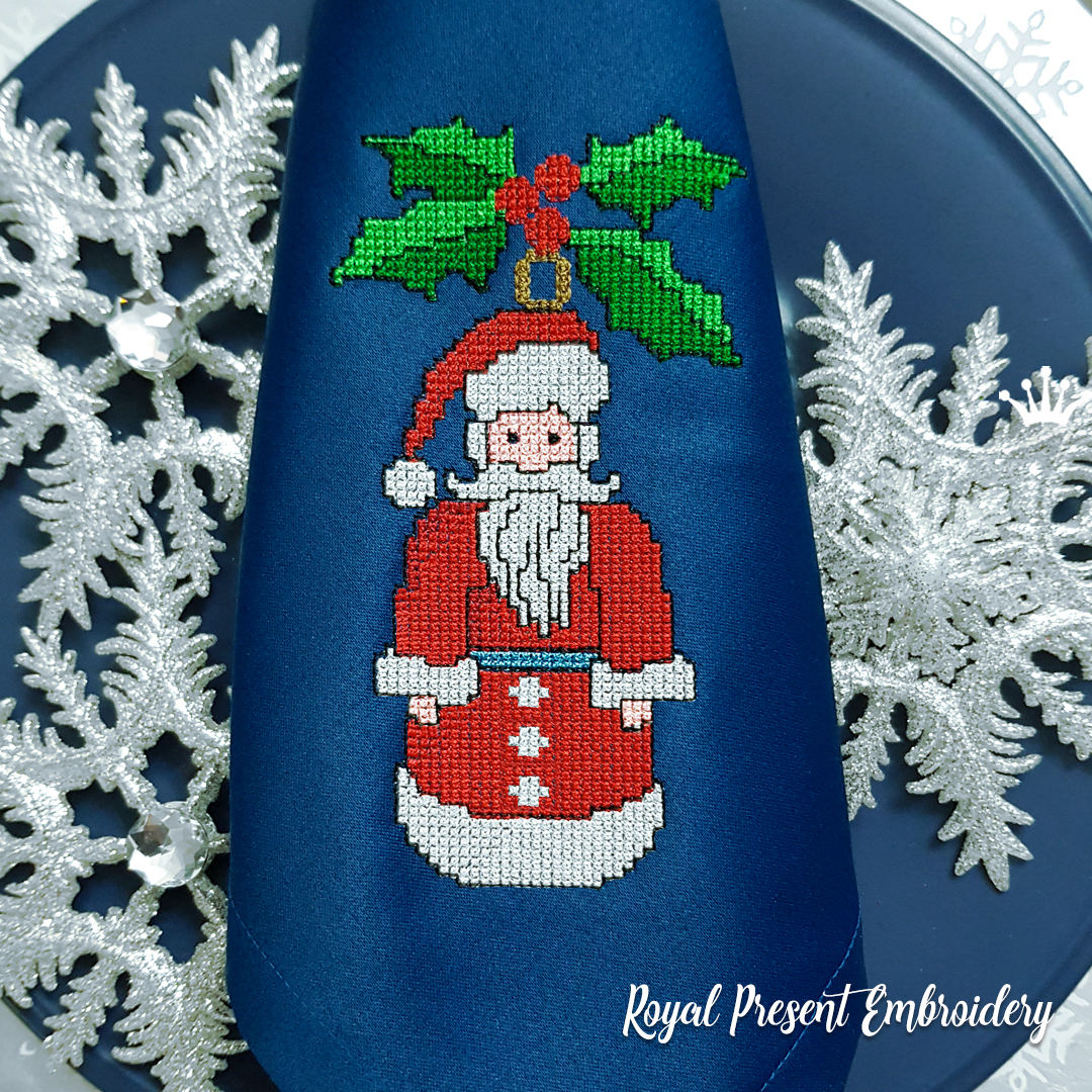 Santa Christmas Toy Cross-stitch Machine Embroidery Design RPE-2042