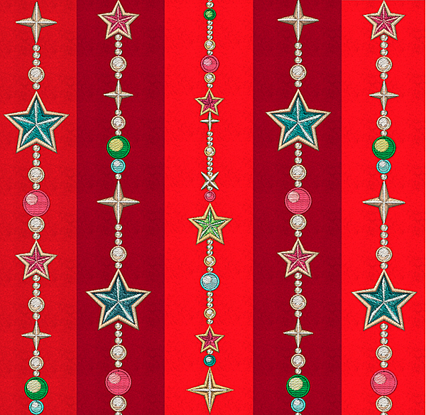 Machine Embroidery Designs Christmas retro pattern - 3 in 1