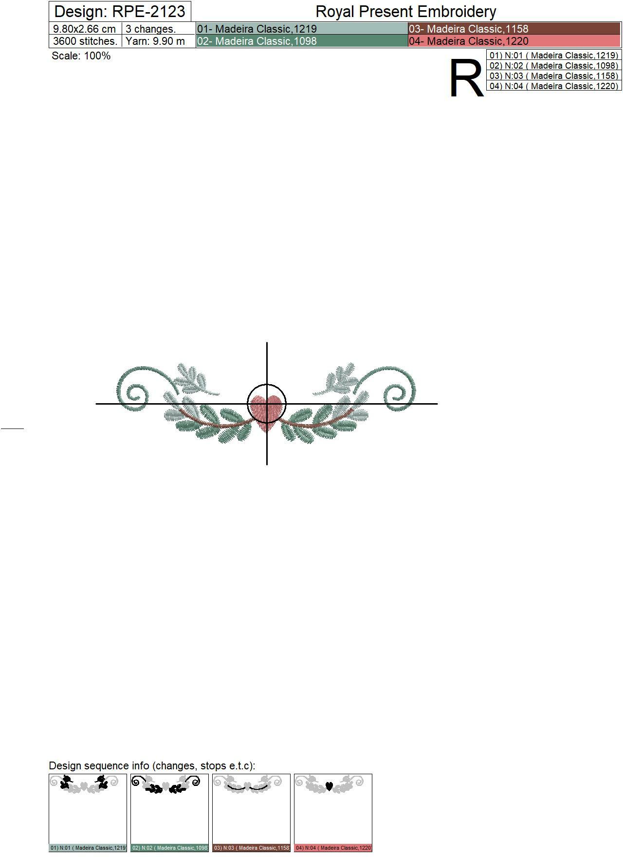 Christmas decoration with heart Machine embroidery design
