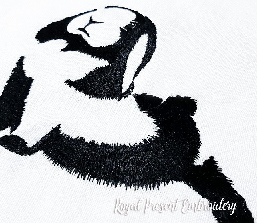 Black and white Rabbit Machine Embroidery Design - 4 sizes