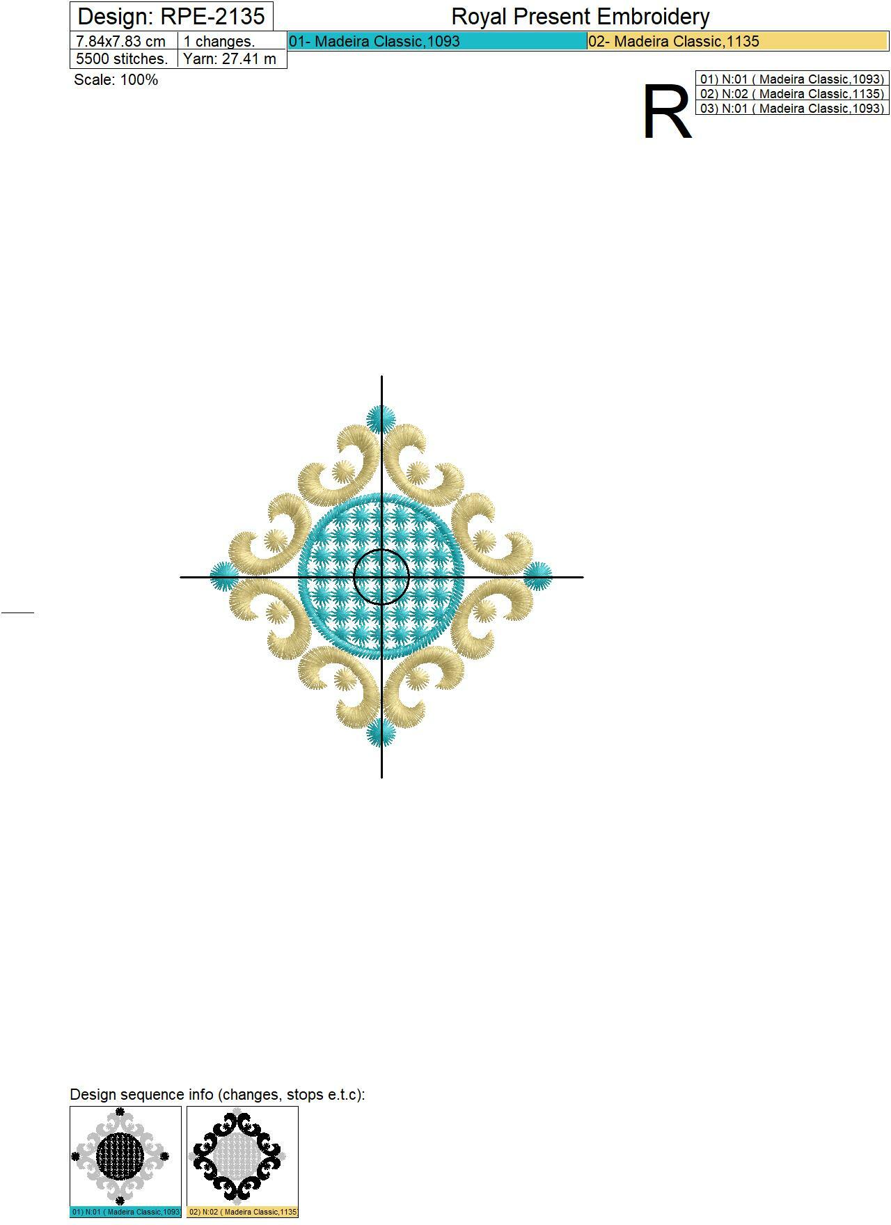 Border pattern for Machine embroidery