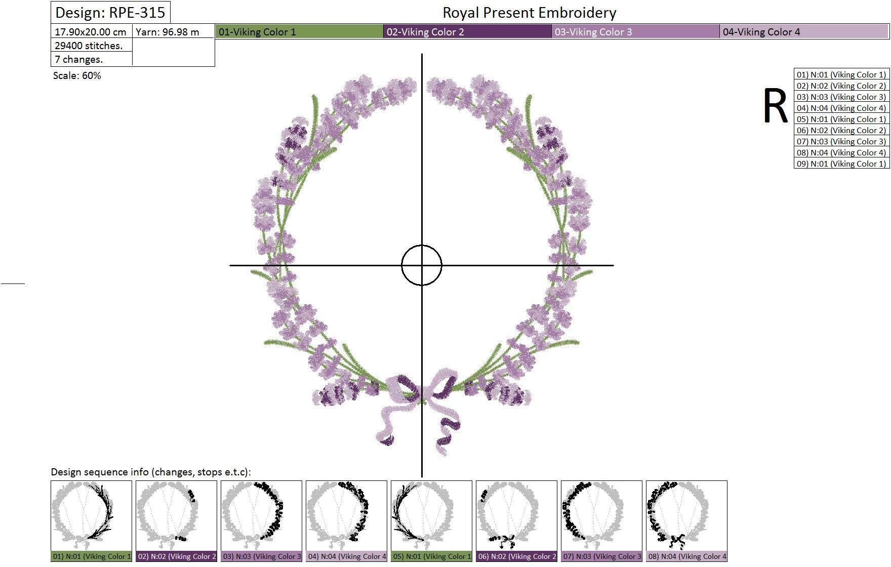 Machine Embroidery Design Fragrant lavender