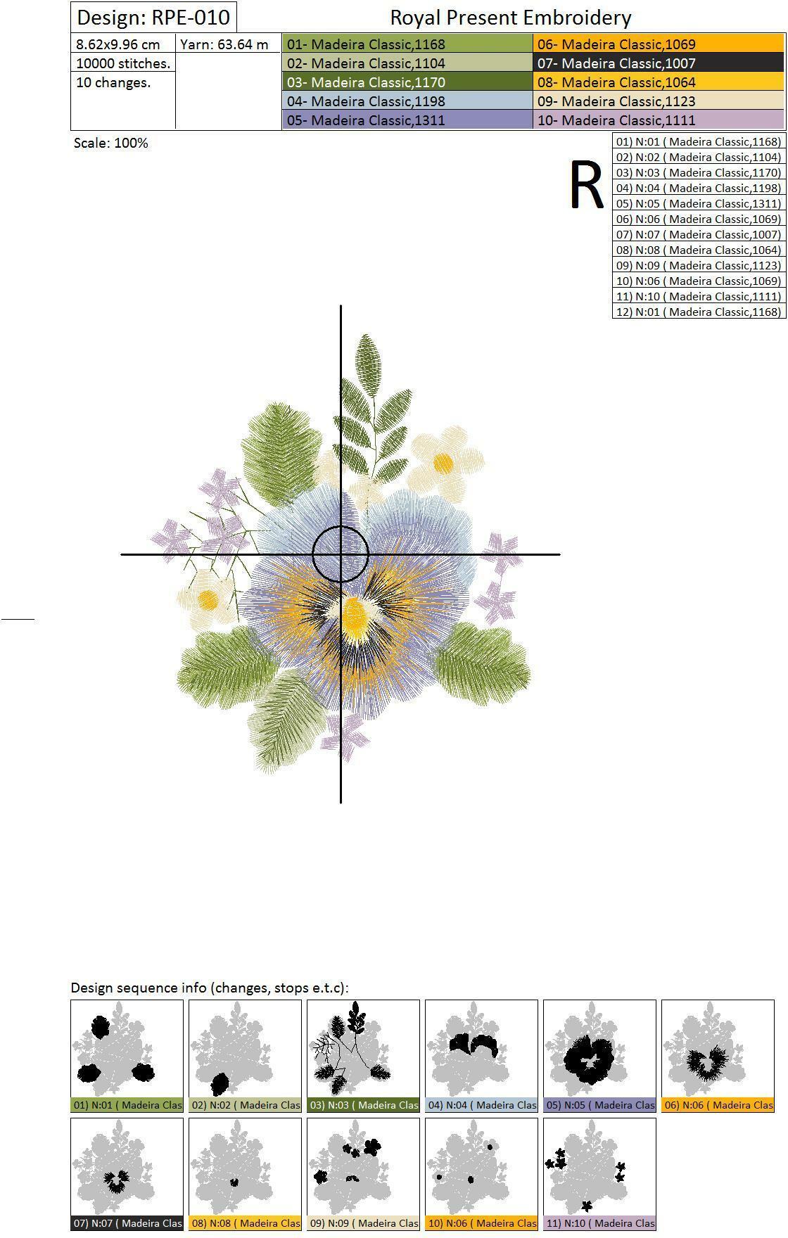 Machine Embroidery Design Beautiful Pansies