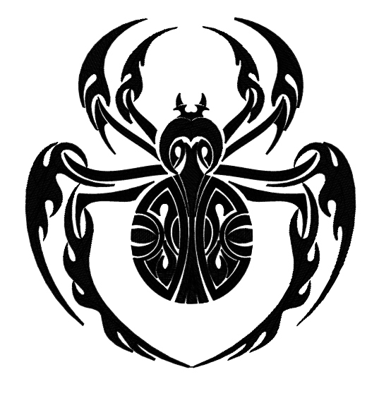 Machine Embroidery Design The stylized spider - 4 sizes