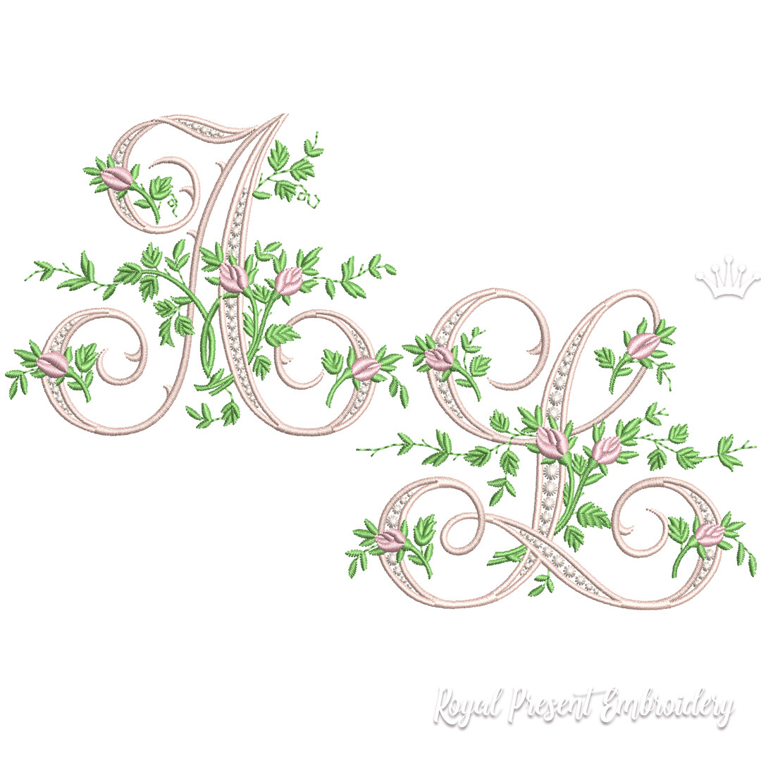 All Vintage Alphabet with roses Machine Embroidery Designs All Vintage Alphabet with roses Machine Embroidery Designs