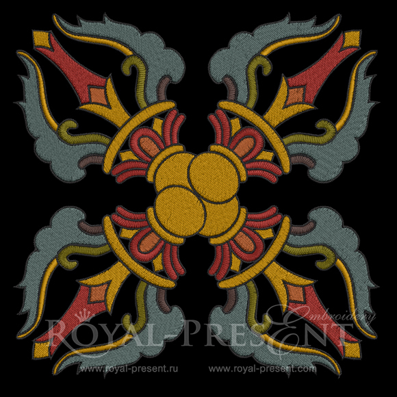 Machine Embroidery Design Vajra tibetan pattern