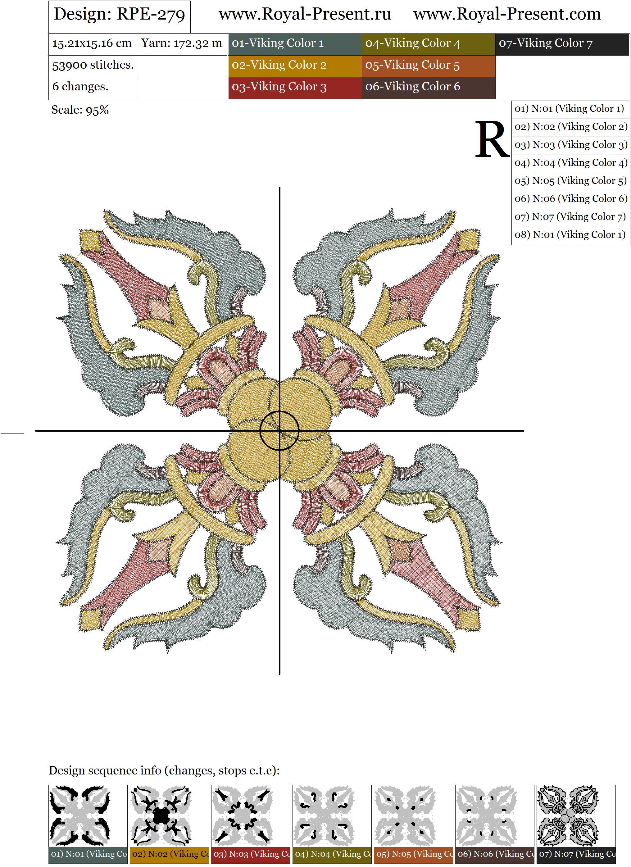 Machine Embroidery Design Vajra tibetan pattern