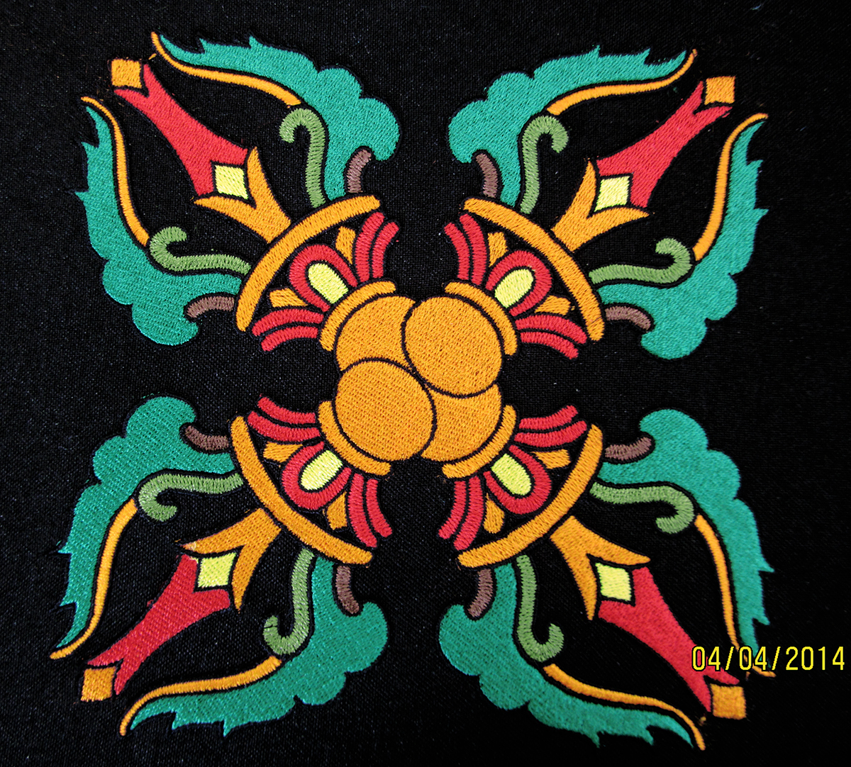 Machine Embroidery Design Vajra tibetan pattern