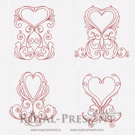 Machine Embroidery Designs St. Valentine´s Hearts RPE-120
