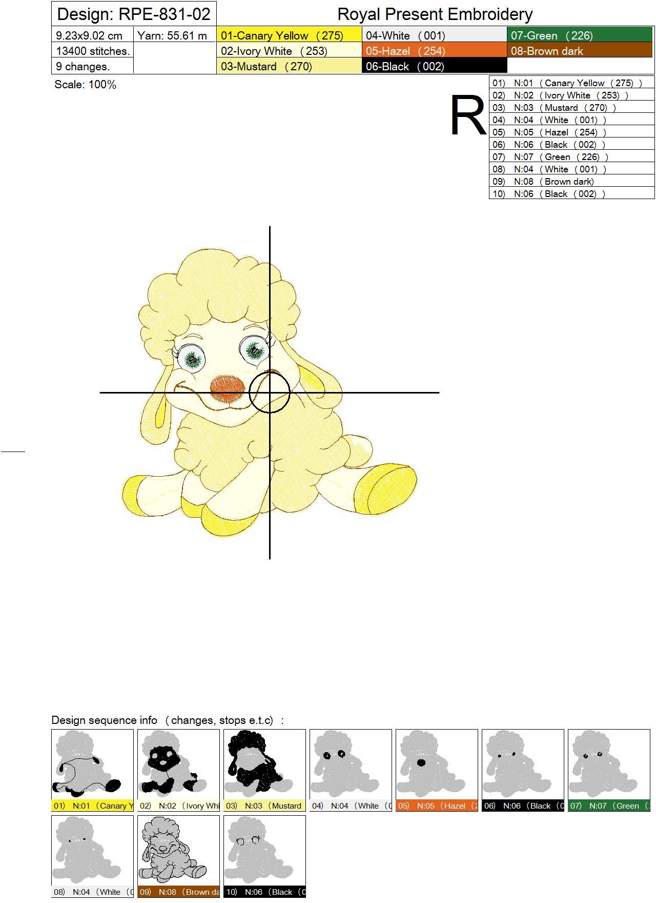 Machine Embroidery Design Baby sheep