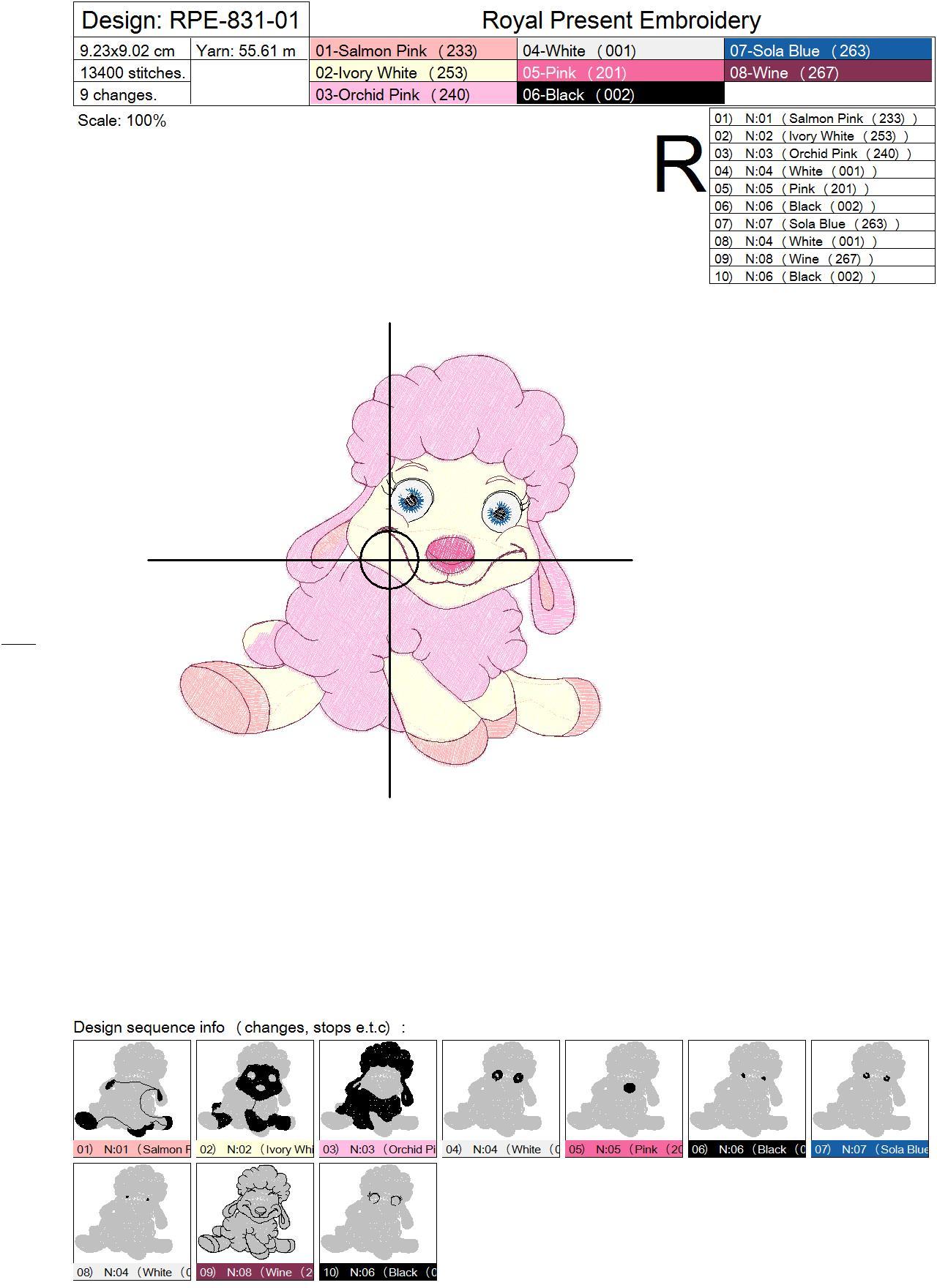 Machine Embroidery Design Baby sheep