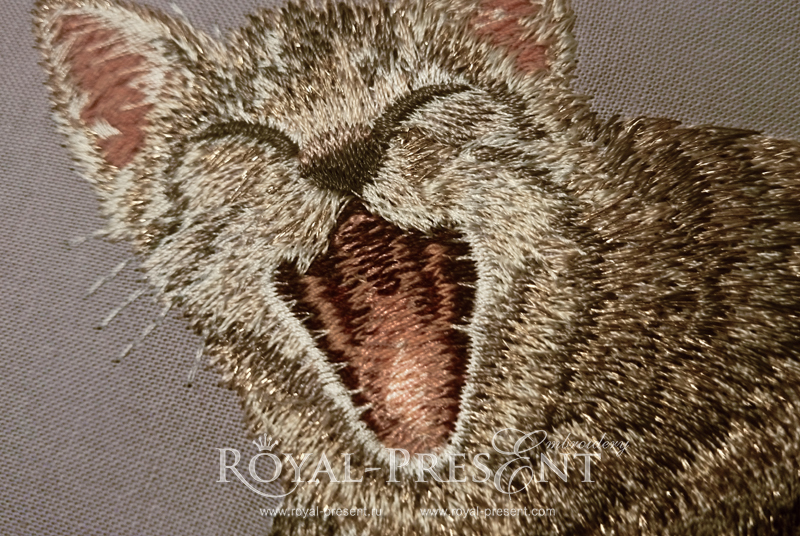 Machine Embroidery Design Pocket Cat