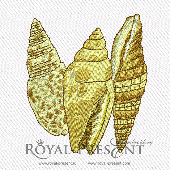 Machine Embroidery Design - Shells