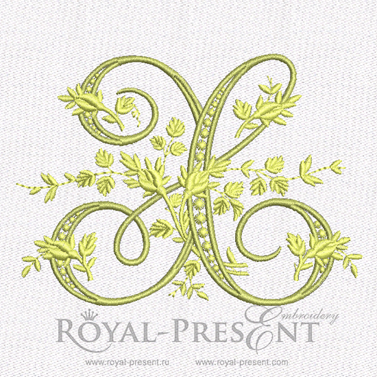 Machine Embroidery Design - Monogram X RPE-895-X