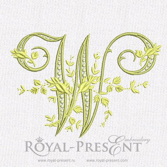Machine Embroidery Design - Monogram W
