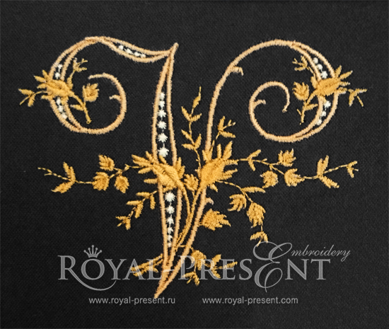 Machine Embroidery Design - Monogram V