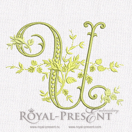 Machine Embroidery Design - Monogram U
