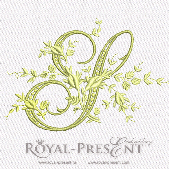 Machine Embroidery Design Monogram S RPE-895-S