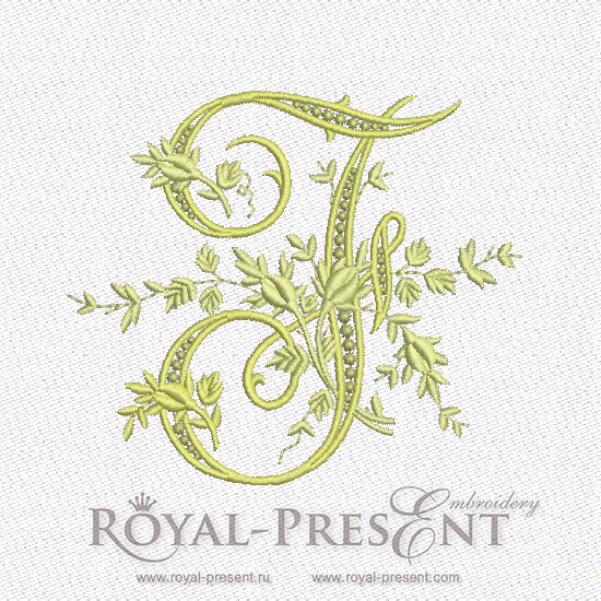 Machine Embroidery Design - Monogram F RPE-895-F