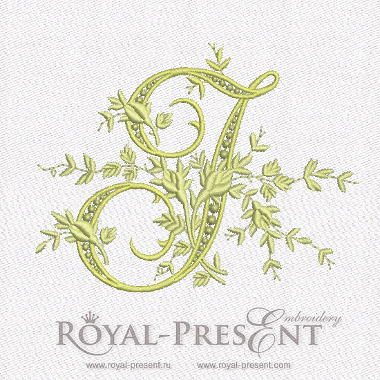Machine Embroidery Design - Monogram J RPE-895-J