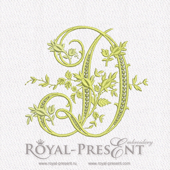 Machine Embroidery Design - Monogram D RPE-895-D