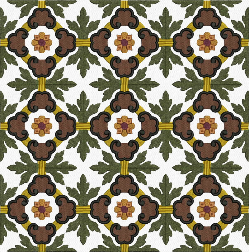 Machine Embroidery Design Classic vintage seamless pattern