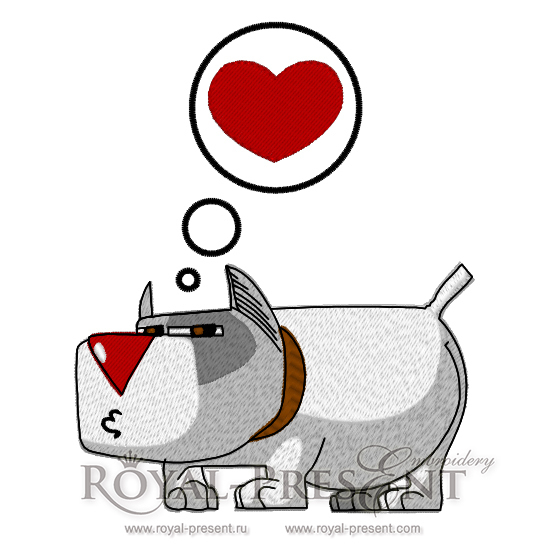 Machine Embroidery Design Bulldog RPE-219
