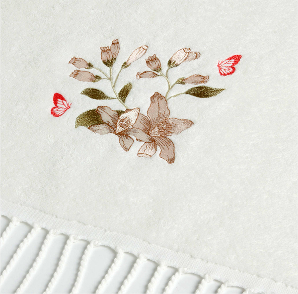 Free Machine Embroidery Design Lilies and butterflies - 2 sizes RPE-852-01