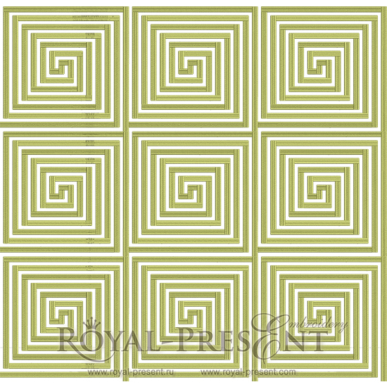 Machine Embroidery Design Art déco element
