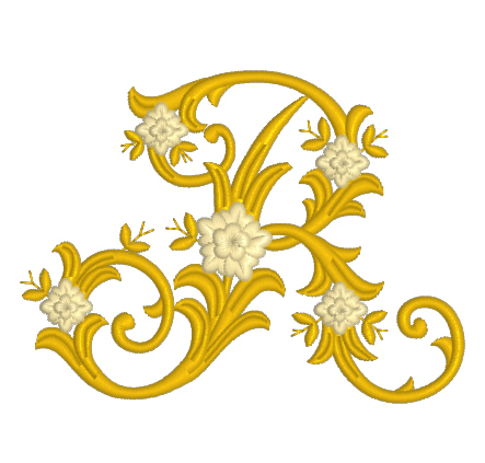 Machine Embroidery design Monogram letter R | Royal Present Embroidery ...